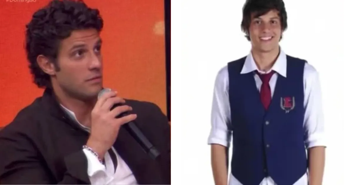 Chay Suede se irritou durante homenagem no ‘Domingão com Huck’ ao relembrar início da carreira na televisão.