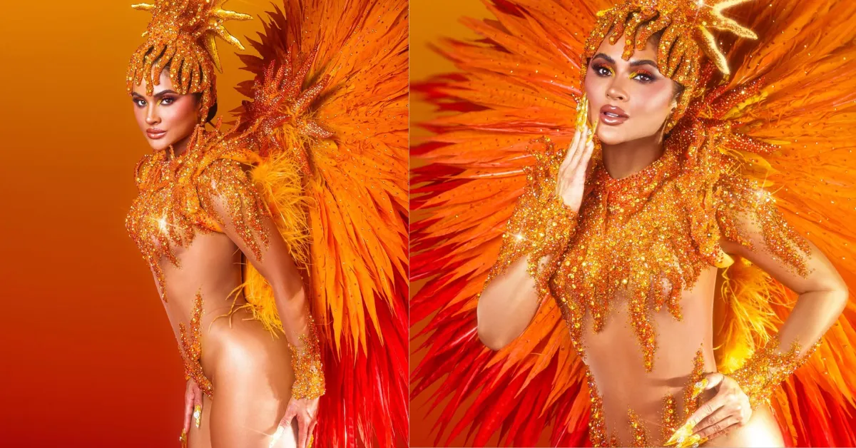 Mileide Mihaile desfilou como Rainha de Bateria da Unidos da Tijuca no Carnaval deste ano, na Marquês de Sapucaí.