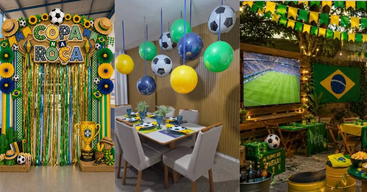 Como unir festa junina e Copa do Mundo na decoração