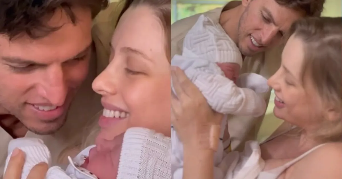 Amaury Nunes e Gabriela Buraick celebram a chegada do primeiro filho e compartilham momento especial com seguidores nas redes sociais.