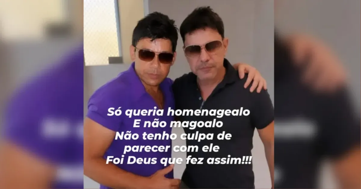 Zezé Di Camargo comentou publicação de seu sósia nas redes sociais e a interação provocou ampla repercussão entre fãs e internautas.