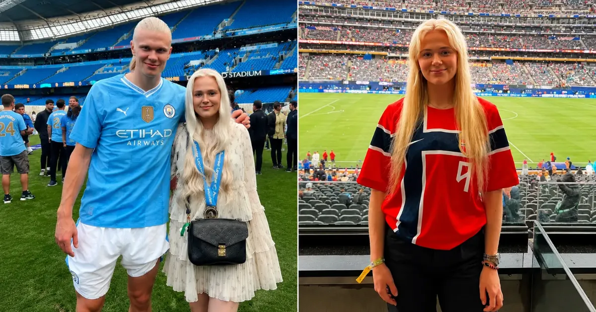 Gabrielle Haaland acompanha a campanha da Noruega na Copa do Mundo e viralizou nas redes sociais pela semelhança com o irmão, Erling Haaland.