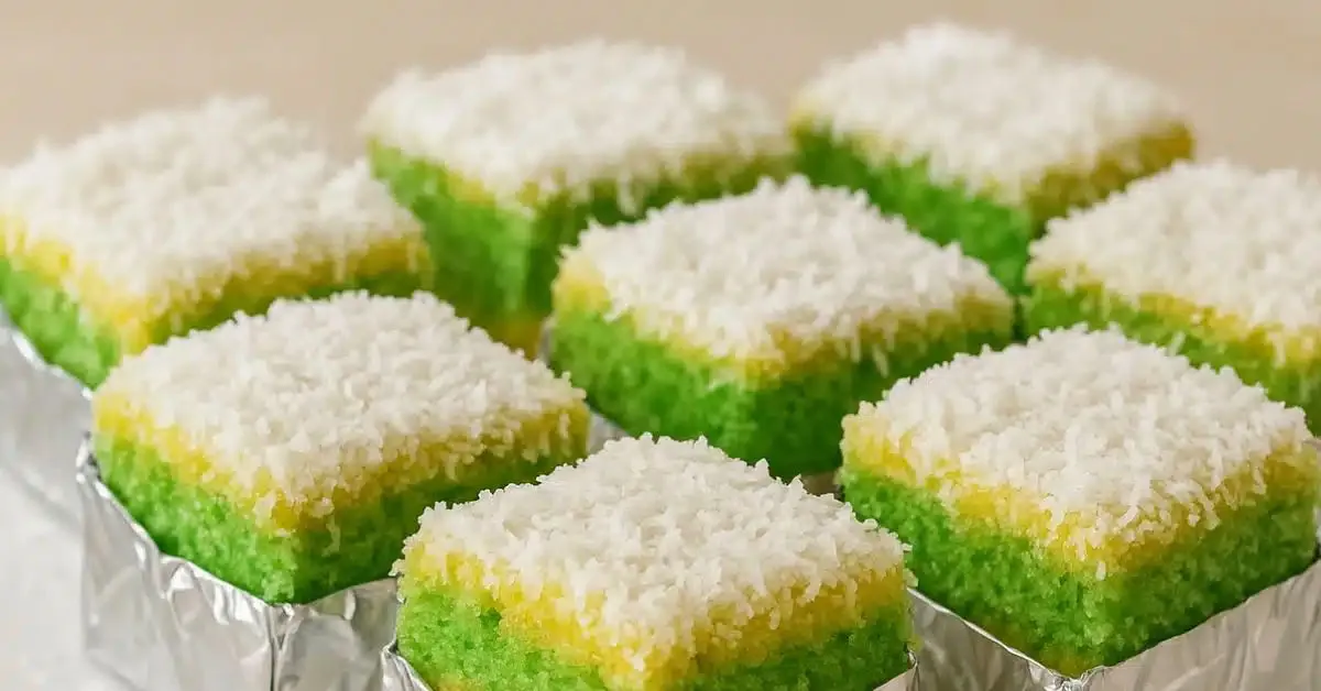 Bolo Gelado Verde e Amarelo se destaca pela apresentação colorida e pelo sabor irresistível