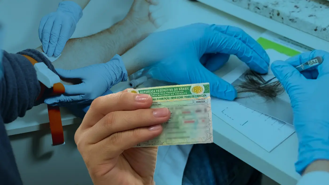 A partir de 1º de junho, candidatos à primeira CNH nas categorias A e B precisarão apresentar exame toxicológico durante o processo de habilitação.