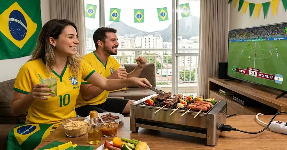 Churrasqueira elétrica pode salvar sua Copa do Mundo com mais praticidade