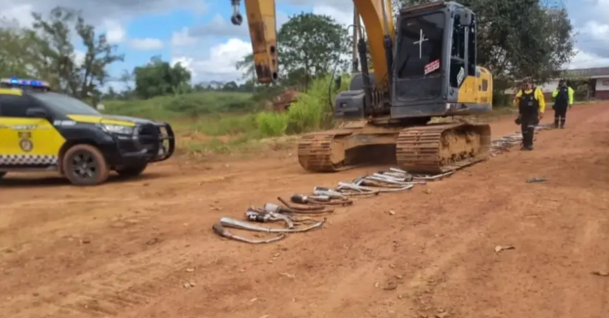 Os escapamentos inutilizados haviam sido retirados de circulação durante operações