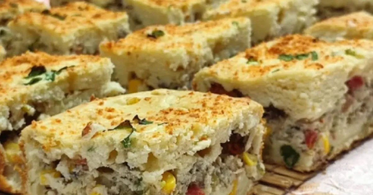 Delícia de torta de sardinha para lanche ou jantar