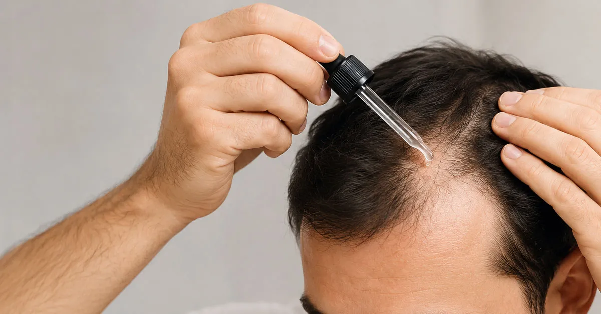 Minoxidil age nas células ao redor da raiz, melhora a circulação na região e prolonga a fase de crescimento do cabelo.