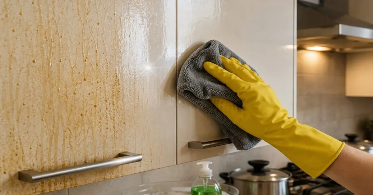 O truque simples para eliminar a gordura dos armários