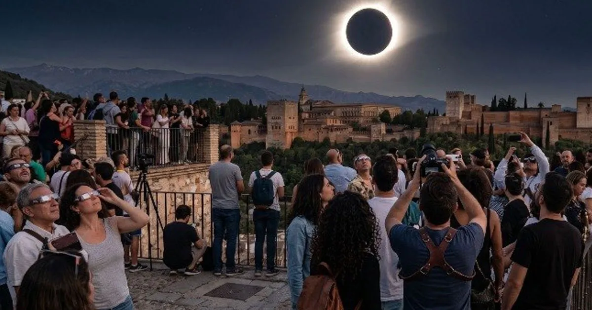 A a Espanha terá maior área de totalidade da Europa e será possível avistar o eclipse cruzando o país de oeste para leste.