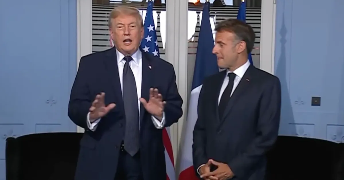 Trump anunciou que EUA já assinaram acordo com o Irã durante reunião bilateral com o presidente Macron no G7.