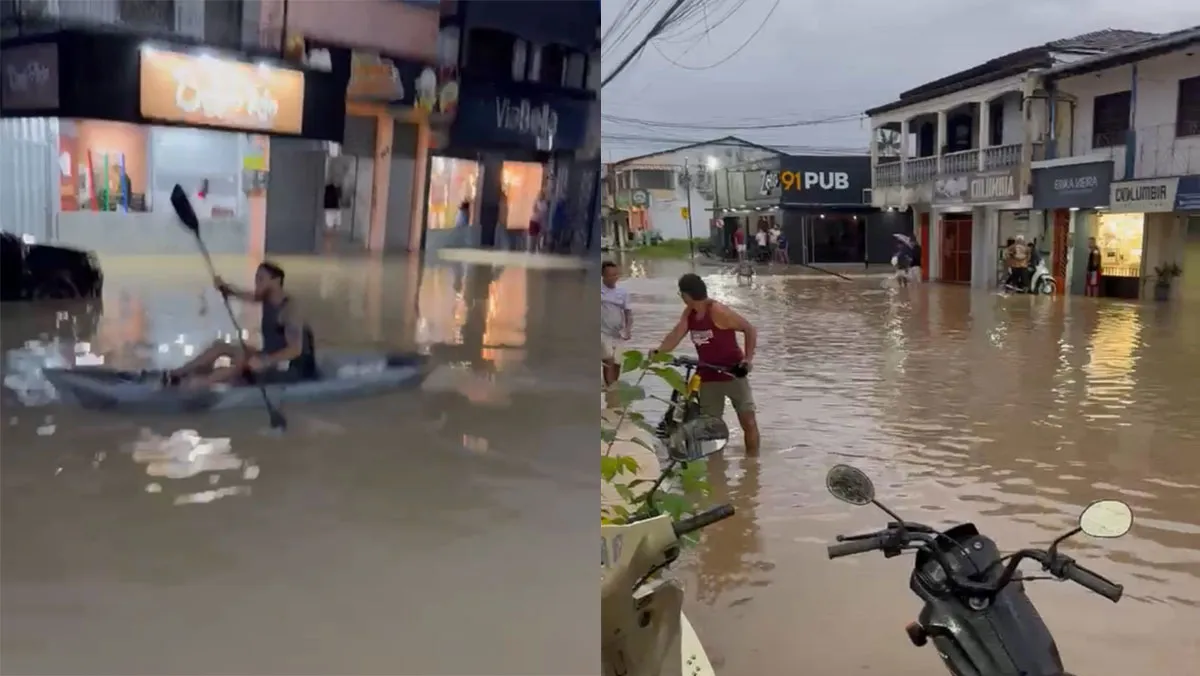 Imagem ilustrativa da notícia: Fortes chuvas causam série de alagamentos em São Miguel do Guamá