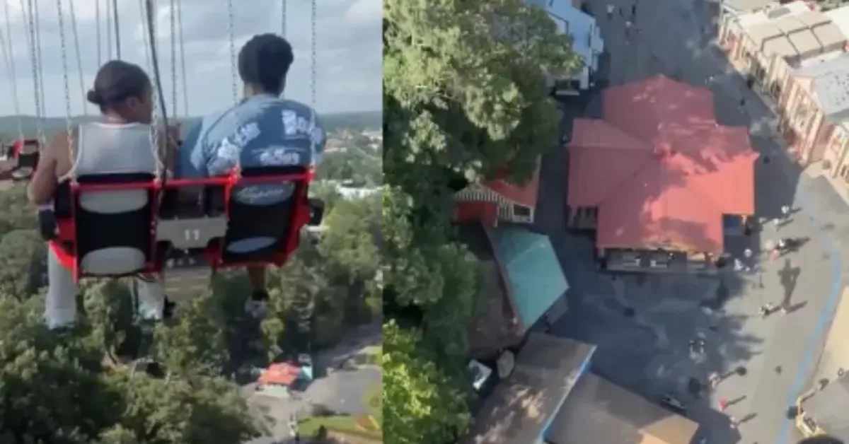 Um brinquedo do parque Six Flags, nos Estados Unidos, apresentou uma falha técnica e deixou passageiros presos a cerca de 80 metros de altura por aproximadamente 10 minutos.