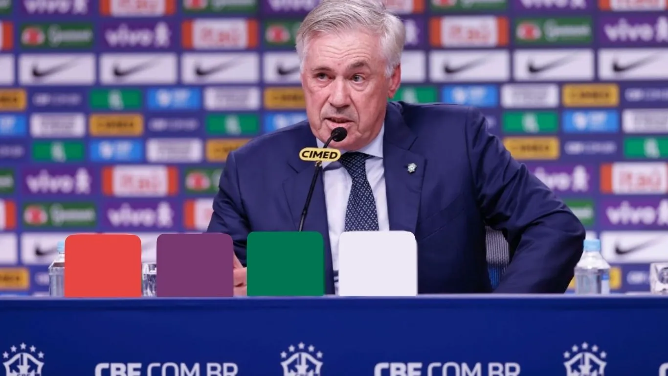 O técnico Carlo Ancelotti comanda os ajustes finais antes do anúncio oficial dos atletas selecionados para a Copa do Mundo de 2026.