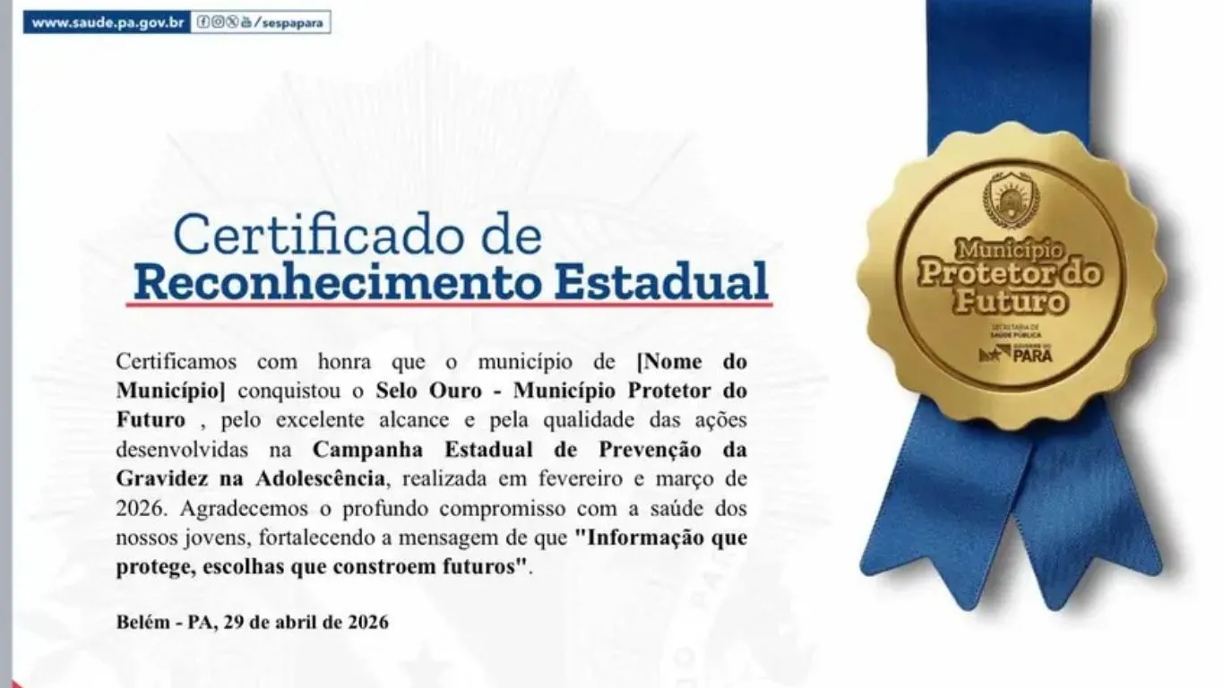 Os municípios de Parauapebas, Castanhal, Canaã dos Carajás, São Félix do Xingu e Óbidos conquistaram o Selo Ouro