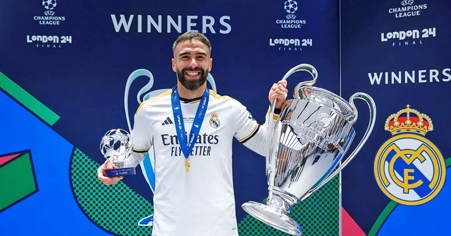 Carvajal conquistou seis Champions League com o Real Madrid