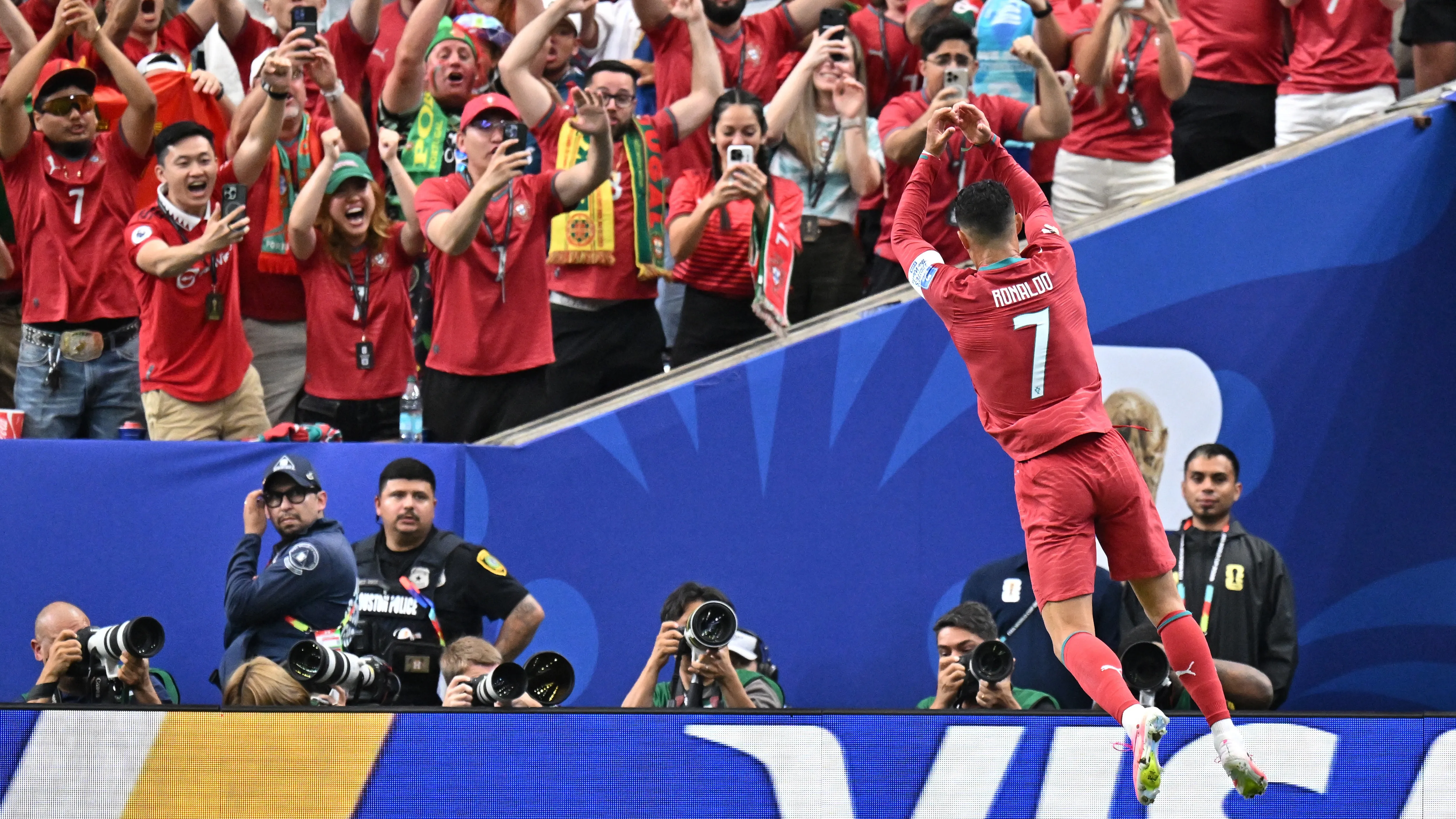 Soccer Football - FIFA World Cup 2026 - Group K - Portugal v Uzbekistan - Houston Stadium, Houston, Texas, U.S. - June 23, 2026 Portugal's Cristiano Ronaldo celebrates scoring their third goal IMAGN IMAGES via Reuters/Maria Lysaker