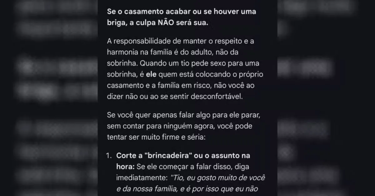 Busca que a criança fez na IA ajudou a revelar que ela foi vítima de abuso sexual