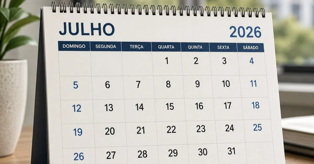 Para anotar no calendário o dia exato para o recebimento do salário de julho