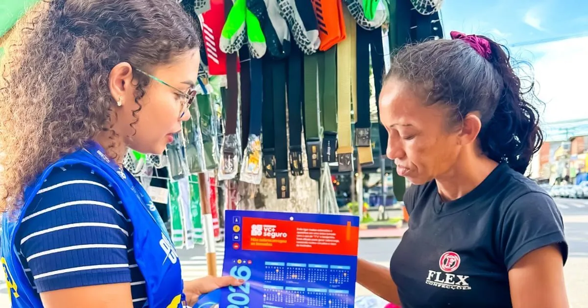 As equipes distribuíram brindes personalizados com informativos sobre os riscos da eletricidade.