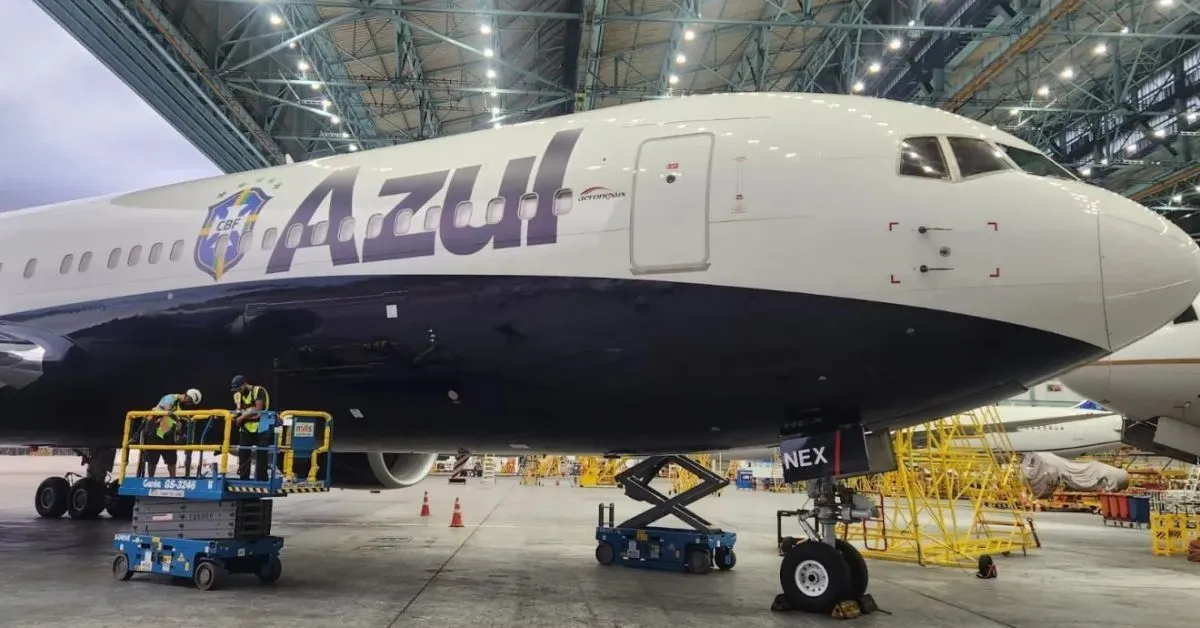 O avião pertence à companhia sul-africana Aeronexus e foi avaliado em cerca de R$ 1,19 bilhão.