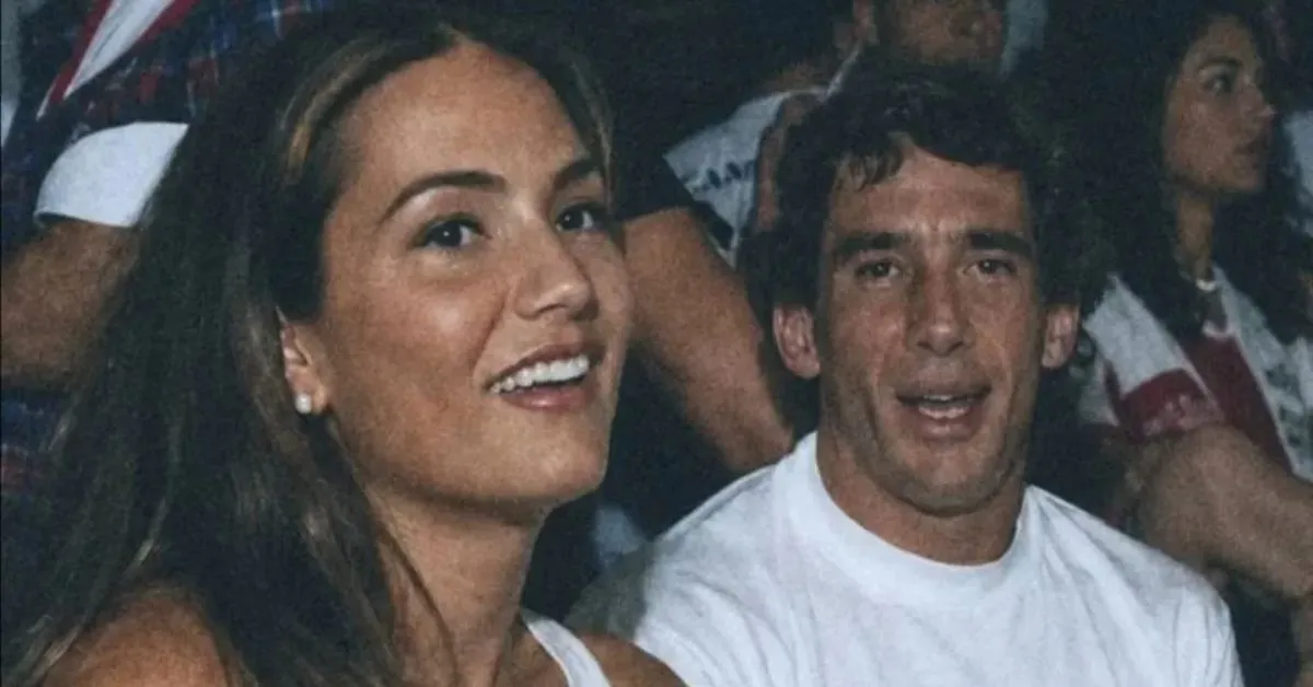 O empresário Christian Casertani publicou um registro histórico de Luiza Brunet ao lado de Ayrton Senna.