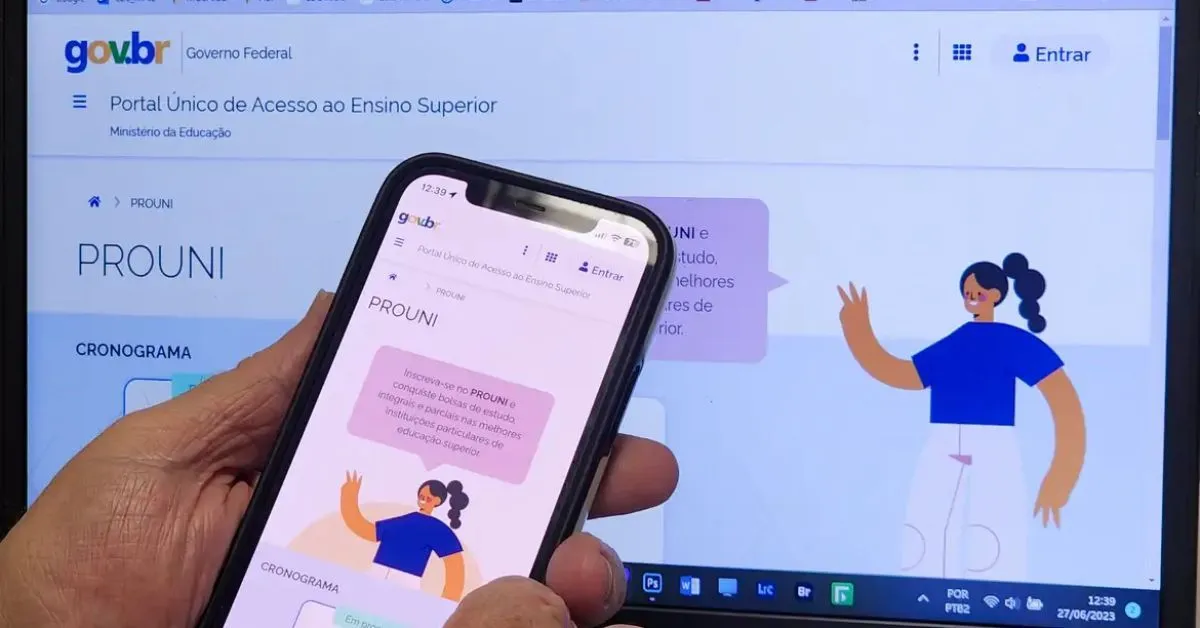 O Prouni oferece dois tipos de bolsa, e cada um exige um limite diferente de renda familiar.
