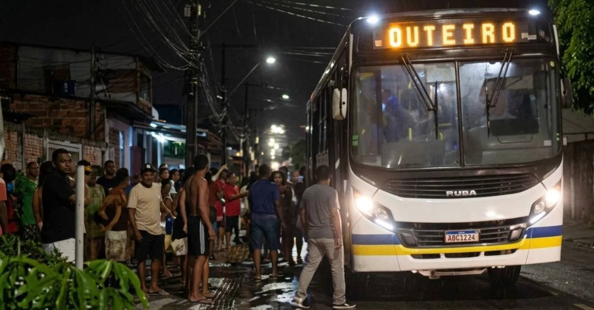 A situação gerou cenas de desespero no local. No entanto, todos saíram ilesos do veículo.