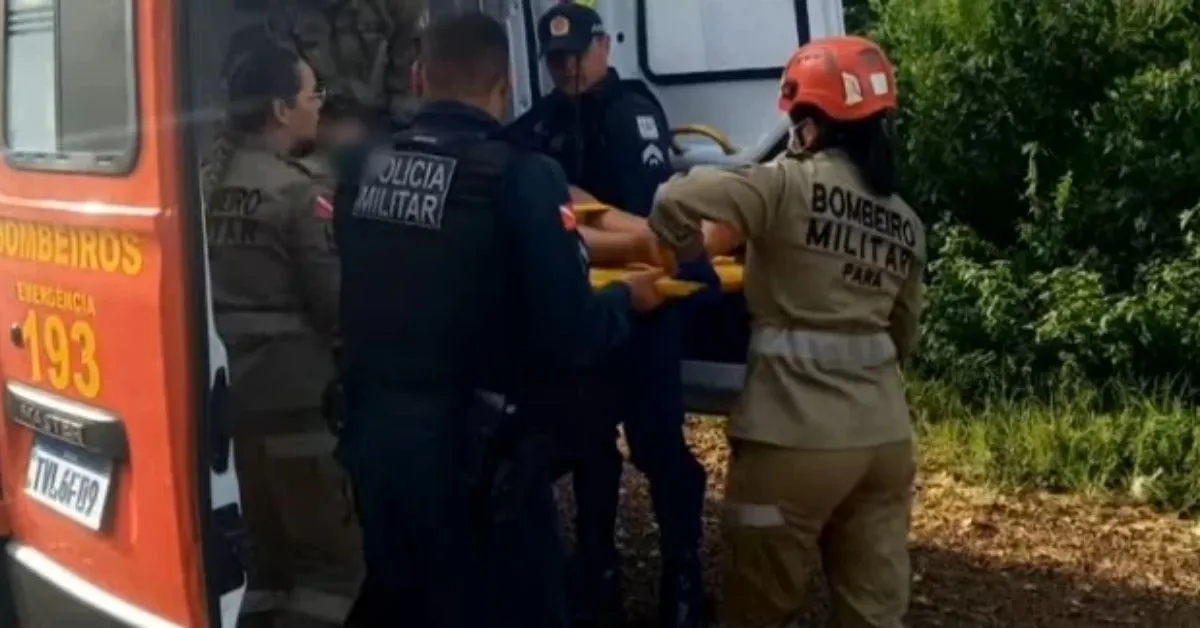 Após fugir, a vítima foi socorrido pelo Corpo de Bombeiros