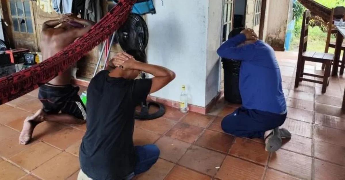 Os suspeitos foram encontrados numa casa numa área rural de Soure