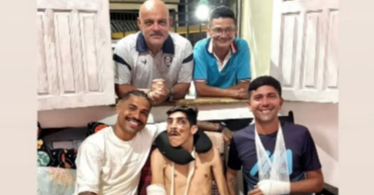 Pampam e família receberam a alegre visita do capitão bicolor