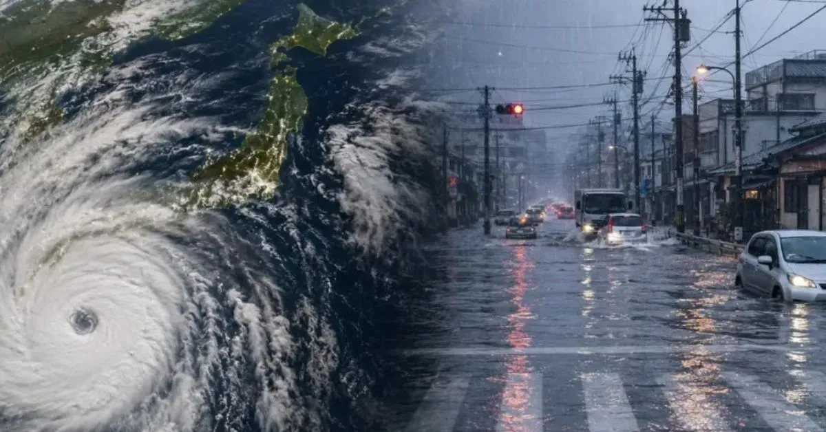 Foram dois grandes tufões no Japão, que fizeram a população entrar em alerta