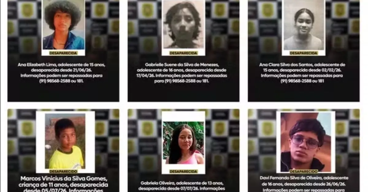 Ao todo, são 14 crianças e adolescentes divulgadas pela PC