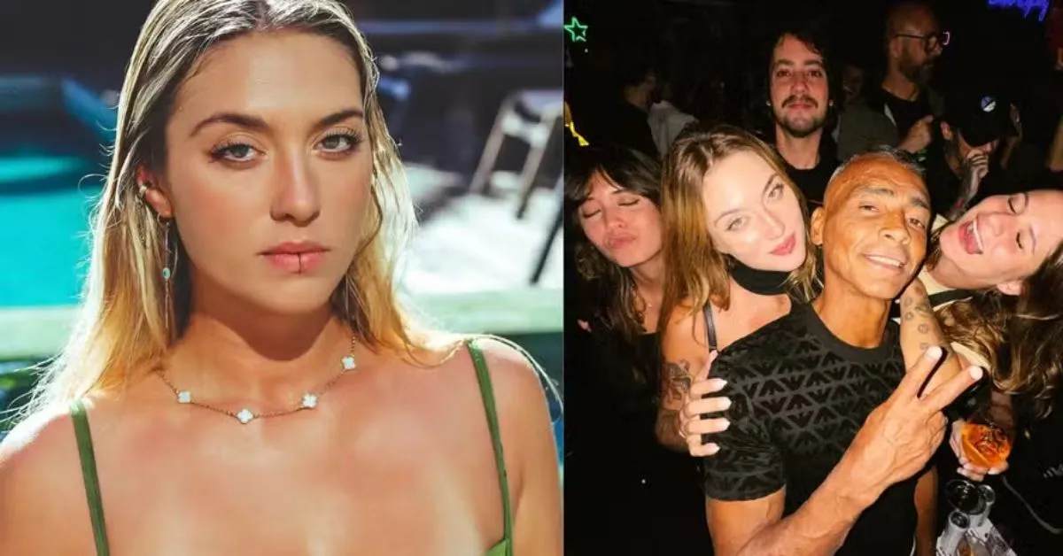 Júlia Dixon foi fotografada ao lado de Romário e outros amigos.