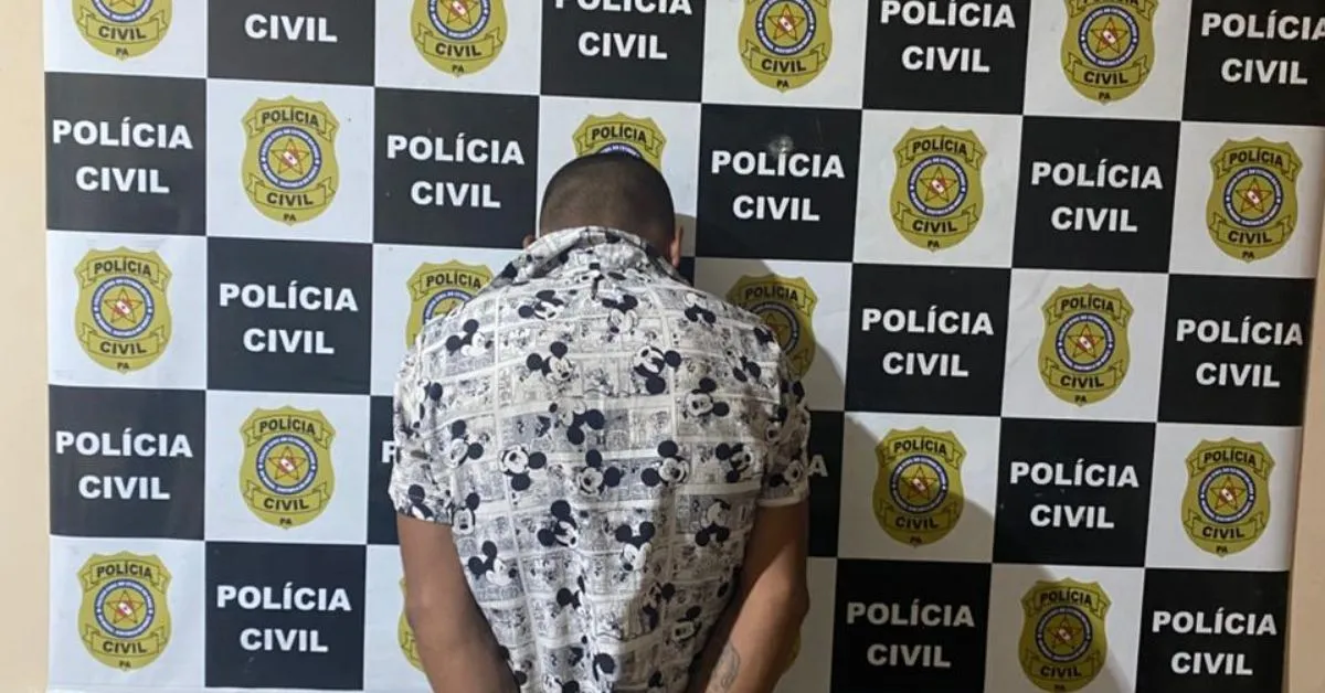 O suspeito foi preso e encaminhado à delegacia para prestar depoimento.