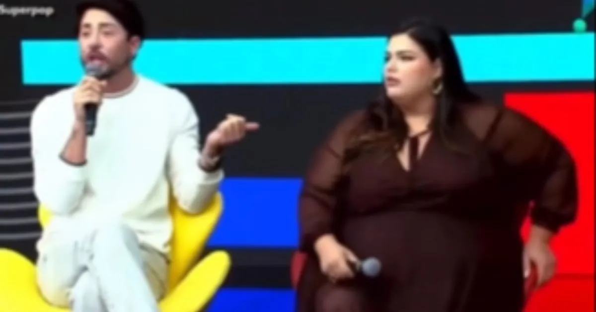 Rico Melquiades e Mayara Russi discutiram ao vivo durante o SuperPop, exibido na noite de quarta-feira.