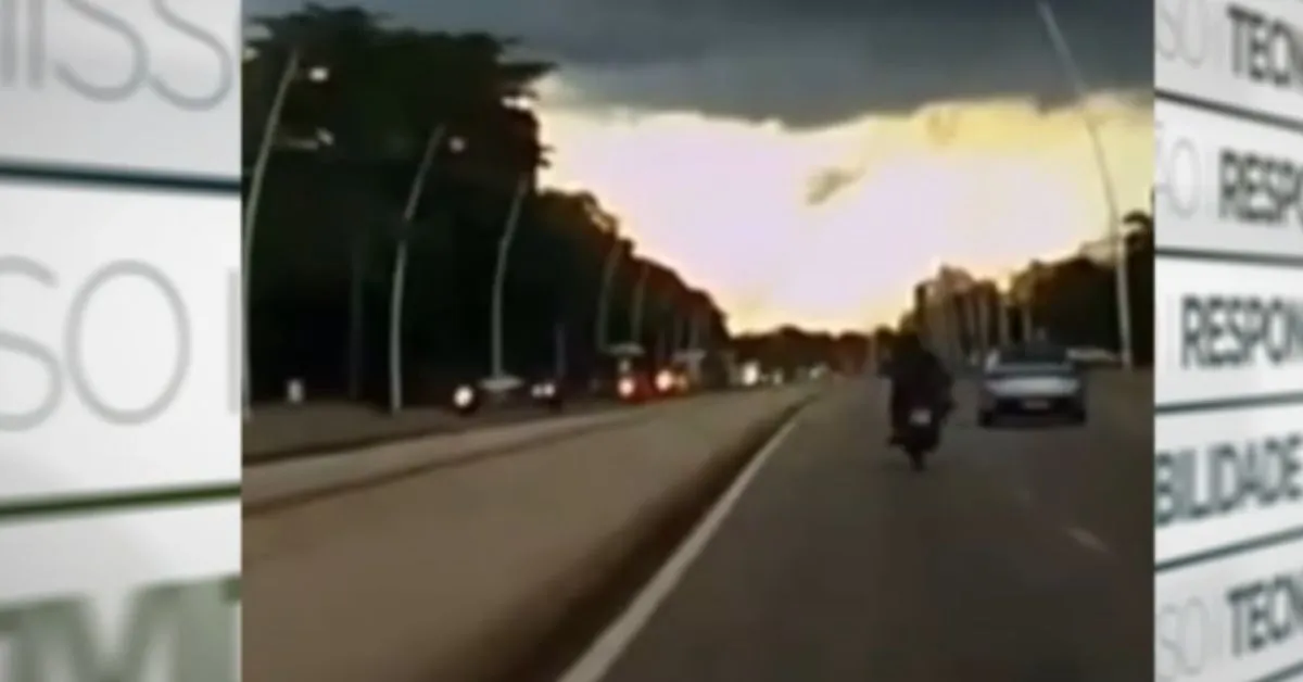 Motorista foge após atropelar motociclista na tarde desta segunda-feira (25)