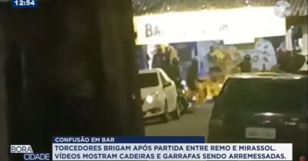 Uma confusão entre torcedores terminou em correria e cenas de violência após a partida entre Remo e Mirassol.