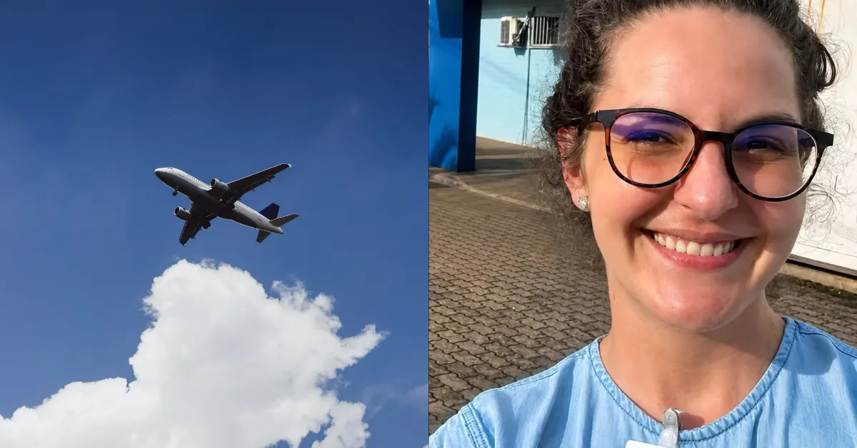 A ginecologista e obstetra Carolina Rossignolo Torres, de 33 anos, moradora de São José do Rio Preto (SP), ajudou a salvar a vida de uma passageira