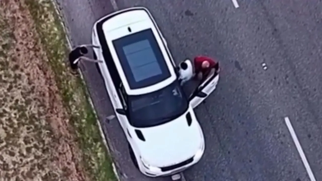 Vídeo feito por drone do Detran-PA mostra troca de motoristas para burlar operação