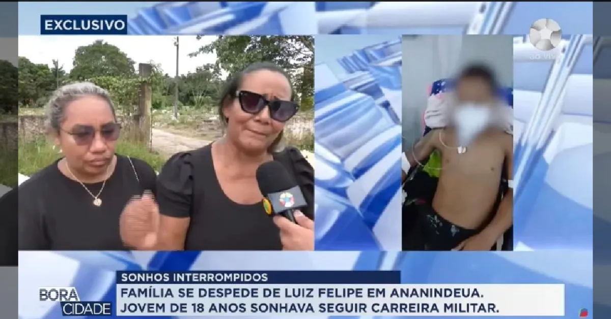 Corpo de Luiz Felipe Duarte foi enterrado nesta terça-feira (12) em um cemitério do Aurá.