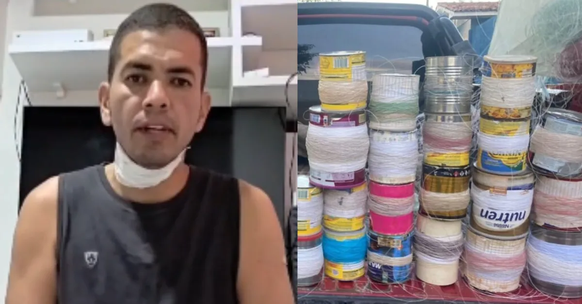 Motociclista contou que usava capacete quando a linha se prendeu ao pescoço e começou a cortar a pele da região.