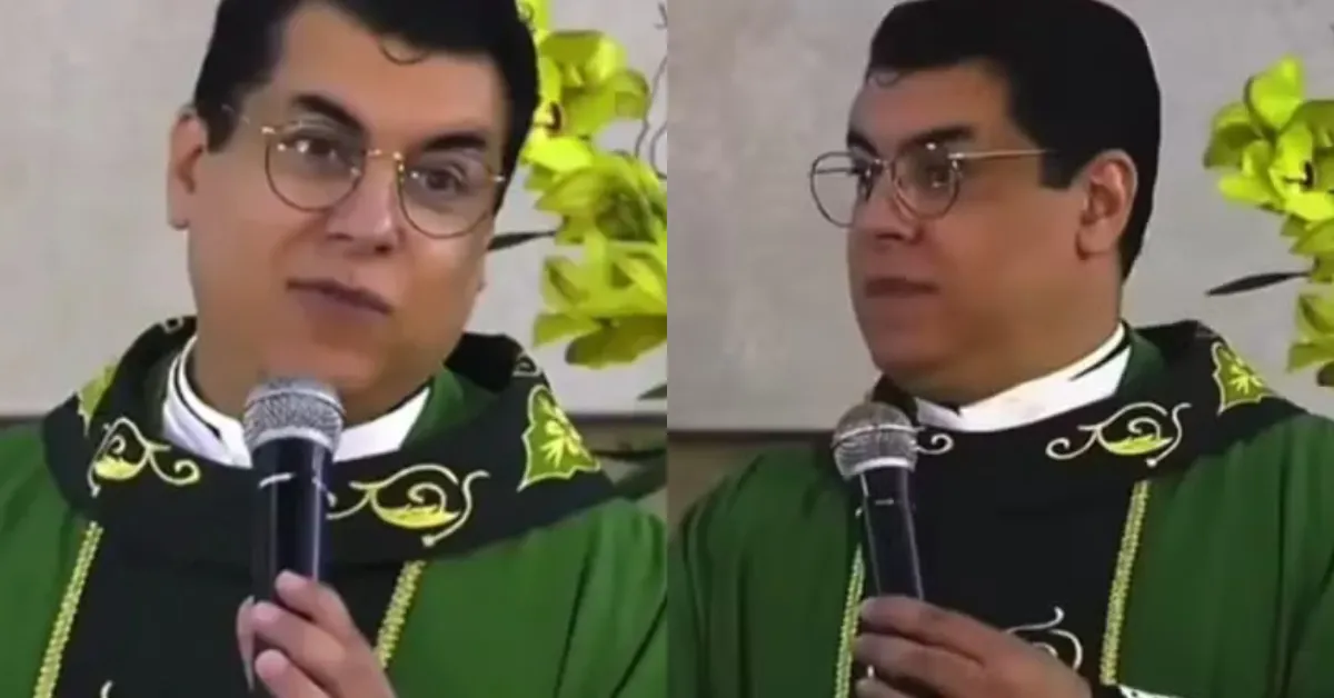 O padre usou a tribuna da igreja para contar o relato