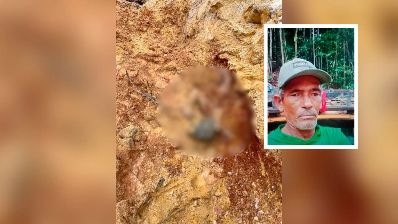 Área de extração em Itaituba onde ocorreu o deslizamento; instabilidade do solo na região de profundidade é apontada como causa do acidente.