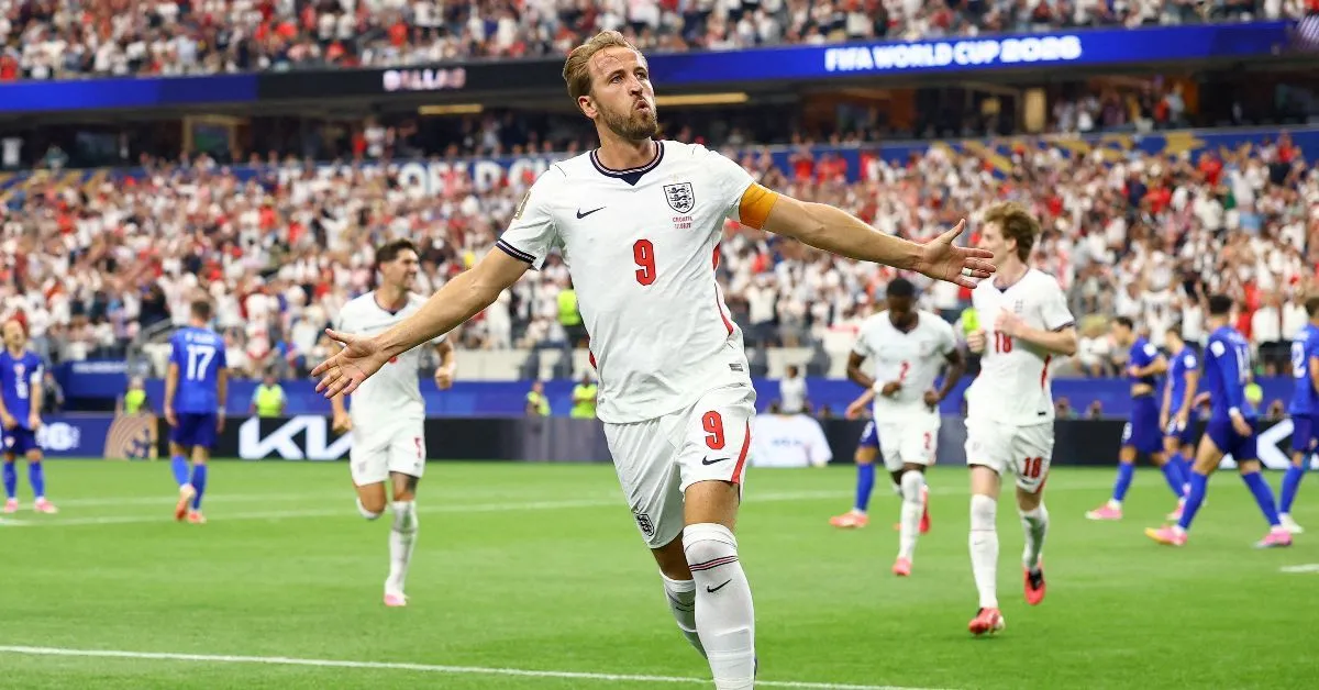Harry Kane brilhou e balançou a rede duas vezes na vitória inglesa sobre a Croácia.