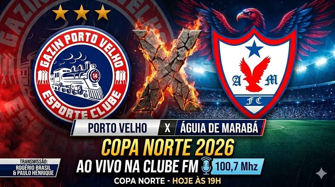 O Águia de Marabá encara o Porto Velho em uma partida que vale muito mais do que três pontos: vale o domínio absoluto do Grupo B da Copa Norte.
