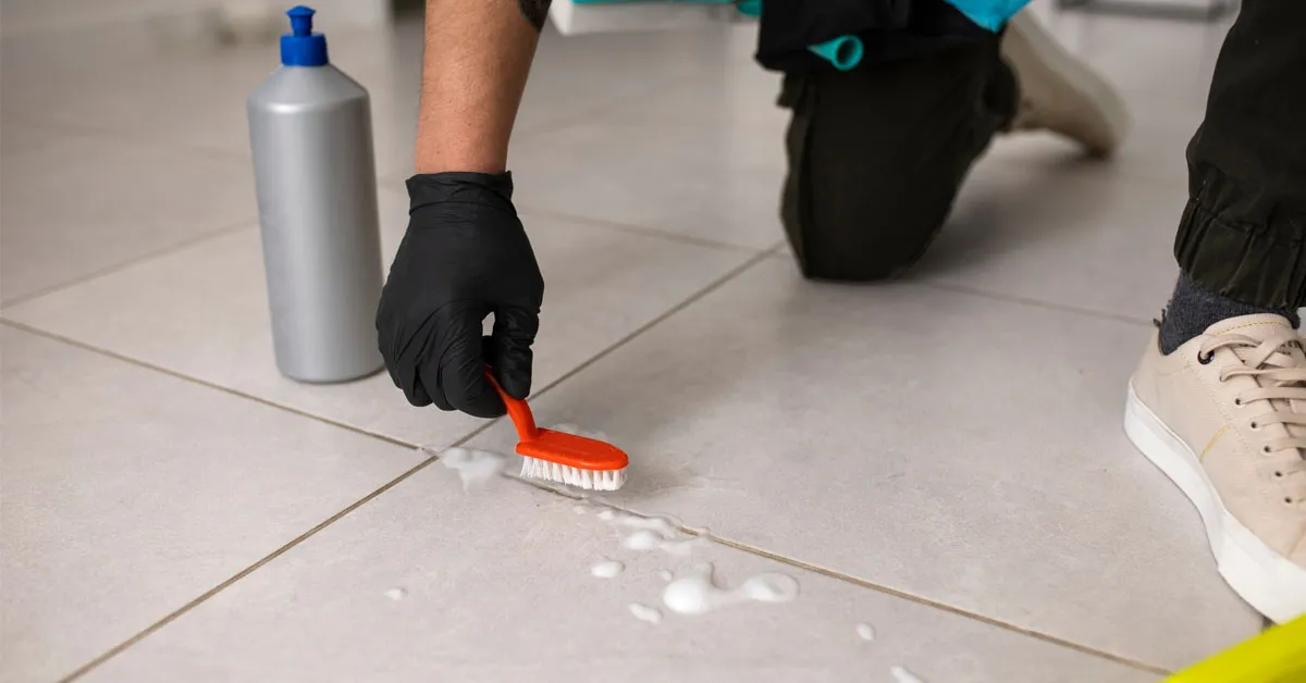 O uso frequente de cloro líquido pode provocar pequenas fissuras na massa branca que une os azulejos do banheiro