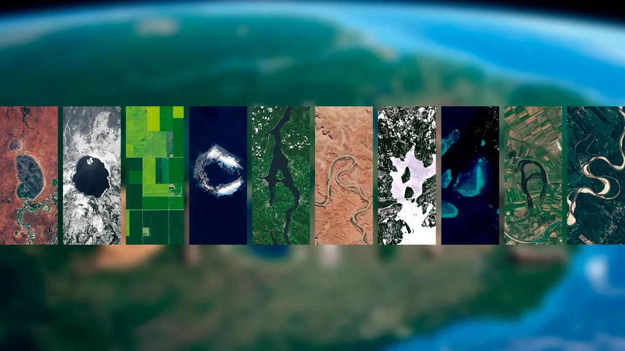 Satélite da Nasa pesquisa imagens na terra que se parecem com letras do alfabeto