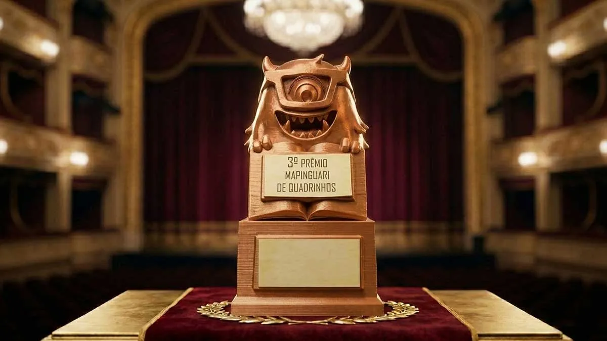 O novo troféu da 3ª edição do Prêmio Mapinguari celebra a identidade visual da produção nortista.