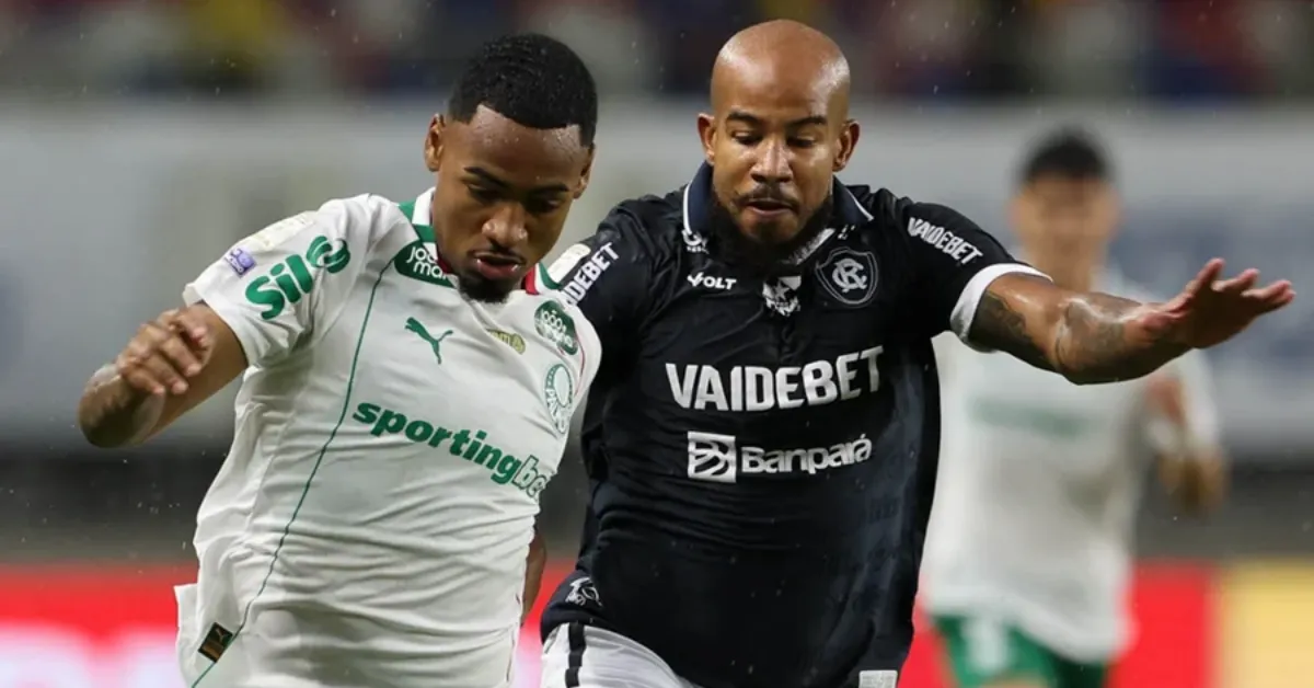 Remo e Palmeiras empatam em 1 a 1 no Mangueirão após jogo intenso, com gol relâmpago de Alef Manga, reação do Verdão com Ramón Sosa, chuva, VAR decisivo e emoção até os acréscimos.